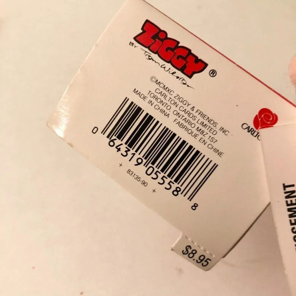 Vintage 1990 American Greetings Ziggy Valentines Day Plush Soft Doll - Picture 4 of 15